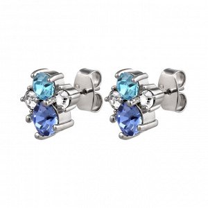 BILLIS SS LIGHT SAPPHIRE серьги 460046