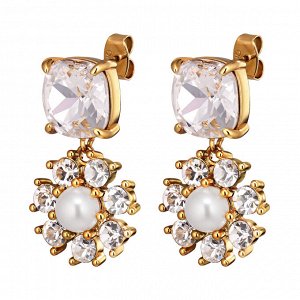 POPPY SG CRYSTAL/WHITE PEARL серьги 460502