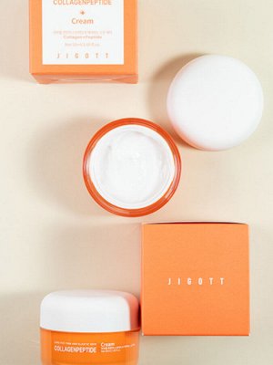 Косметика Jigott Крем для лица с коллагеном и пептидами Collagen + Peptide Cream, 50 мл