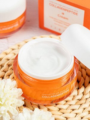 Косметика Jigott Крем для лица с коллагеном и пептидами Collagen + Peptide Cream, 50 мл