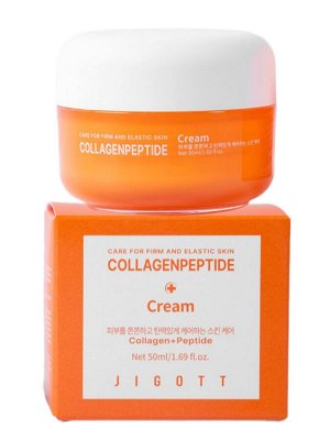 Косметика Jigott Крем для лица с коллагеном и пептидами Collagen + Peptide Cream, 50 мл