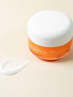 Косметика Jigott Крем для лица с коллагеном и пептидами Collagen + Peptide Cream, 50 мл