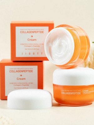 Косметика Jigott Крем для лица с коллагеном и пептидами Collagen + Peptide Cream, 50 мл