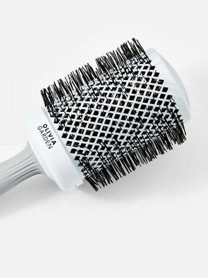 Olivia Garden Термобрашинг для укладки волос / Expert Blowout Shine White & Grey, 65 мм, бело-серый