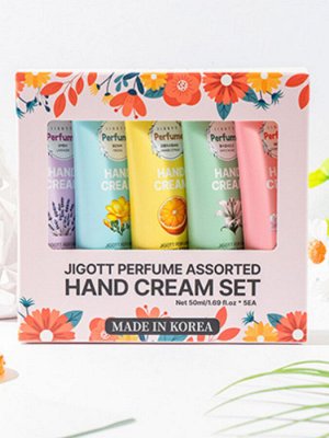 Jigott Набор парфюмированных кремов для рук / Perfume Assorted Hand Cream Set Of 5, 50 мл x 5