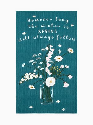 Набор кухонных полотенец «Доляна» Hello spring, 35x60 см -4 шт., 100% хлопок, вафля 160 г/м²
