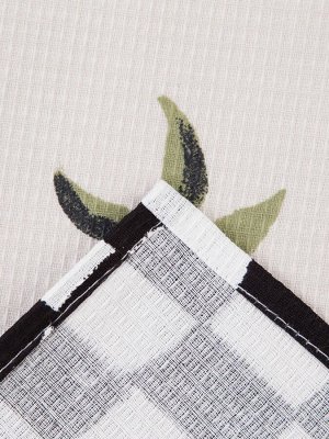 Набор кухонных полотенец Доляна «Пасхальные зайчики», 35x60 см-4 шт., 100% хлопок, вафля 160 г/м²