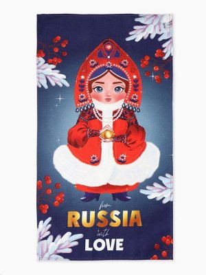 Полотенце Этель «Из России с любовью», 40x73 см, 100% хлопок, саржа 190 г/м²