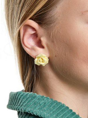Серьги-гвоздики "Розочки" PR1039(1)желтый