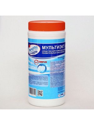 Маркопул Кемиклс Дезинфицирующее средство &quot;Мультиэкт 5 в 1&quot;, для воды в бассейне, комплексный препарат, таблетки 200 г, 1 кг