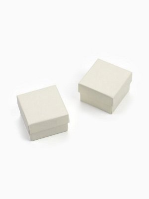 Коробочка подарочная под кольцо/серьги/серьги «Минимал», 5x5 см (размер полезной части 4.5x4.5 см), белая, вставка белая