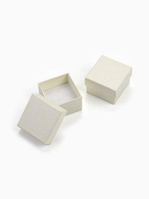 Коробочка подарочная под кольцо/серьги/серьги «Минимал», 5x5 см (размер полезной части 4.5x4.5 см), белая, вставка белая