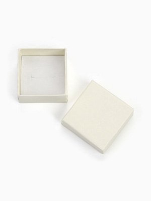 Коробочка подарочная под кольцо/серьги/серьги «Минимал», 5x5 см (размер полезной части 4.5x4.5 см), белая, вставка белая