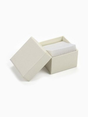Коробочка подарочная под кольцо/серьги/серьги «Минимал», 5x5 см (размер полезной части 4.5x4.5 см), белая, вставка белая