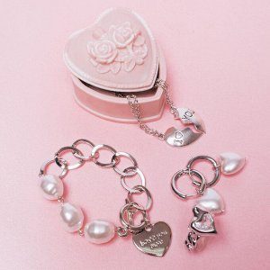 Кулоны «Неразлучники» forever, цвет чернёное серебро, 50 см