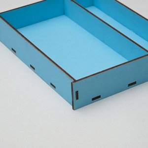 Ящик-коробка «Макарунас», голубой, 25,5 х 20 х 4,5 см