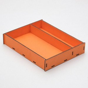 Ящик-коробка «Макарунас», оранжевый, 25,5 х 20 х 4,5 см