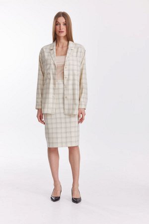 Жакет ELady 4590 бежевый в клетку