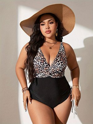 Женский слитный купальник Plus Size