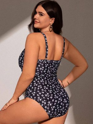 Женский слитный купальник Plus Size