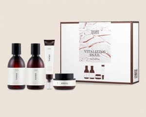 Набор для ухода за лицом антивозрастной с муцином улитки - TENZERO VITALIZING SNAIL SKIN CARE 4 SET
