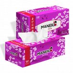 Салфетки бумажные &quot;Maneki&quot; SAKURA с ароматом сакуры, 2 слоя, белые, 250 шт./коробка
