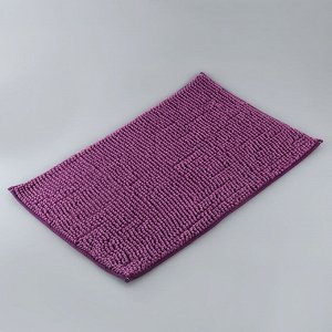 Набор ковриков для ванны и туалета 2 шт 40х50, 50х80 см "Букли" цвет фиолетовый