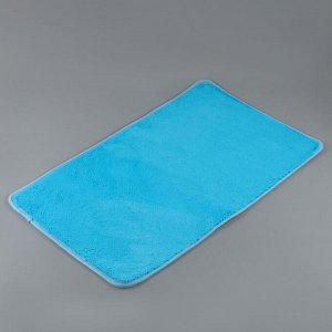 Набор ковриков для ванны и туалета Доляна, 2 шт: 40x50, 50x80 см цвет голубой