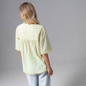 Блуза свободного кроя, Летний фольклор (желтая)