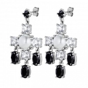 LEONORA SS CRYSTAL/BLACK серьги 430074