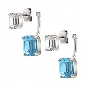TETI SS AQUA/CRYSTAL серьги 460007