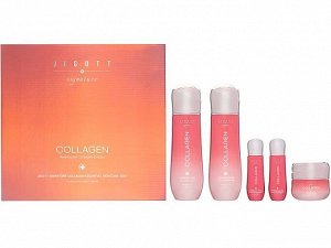 Набор увлажняющих средств для лица с коллагеном Jigott Signature Collagen Essential Skin Care 3SET (тонер, эмульсия, крем для лица)