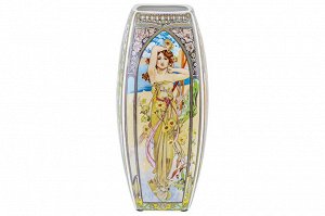 Ваза квадратная 3 л 12,5x12,5x28 см "Времена суток", NEW BONE CHINA