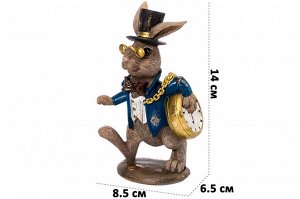 Декоративная фигурка "Кролик в пенсне", 14 см