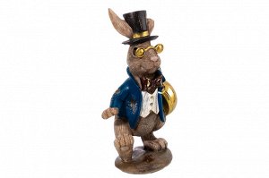 Декоративная фигурка "Кролик в пенсне", 14 см