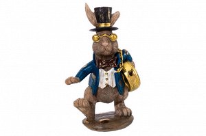 Декоративная фигурка "Кролик в пенсне", 14 см