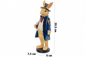 Декоративная фигурка "Кролик в шляпе" 7,5x6x20,5 см