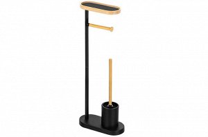 Подставка для туалетной бумаги с ершиком, бежевый, 26x11,5x67,5 см