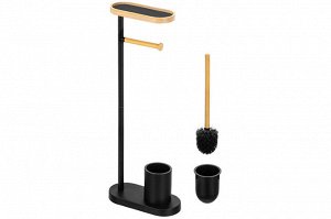 Подставка для туалетной бумаги с ершиком, бежевый, 26x11,5x67,5 см
