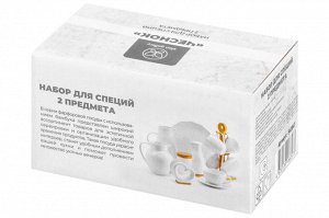 Набор для специй "Чеснок" на деревянной подставке, 2 предмета, 12x6x7 см