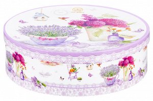 Чайный набор 12 пр. 300 мл "Лаванда" на ножке, NEW BONE CHINA