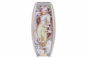 Ваза квадратная 3 л, 12,5x12,5x28 см, "Времена года", NEW BONE CHINA