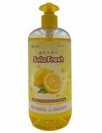 Средство для мытья посуды SolaFresh LIME с ароматом лимона 750мл, бутылка