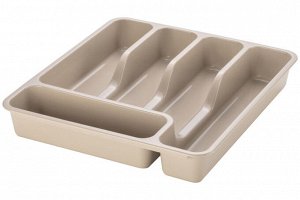 Широкий лоток для столовых приборов 33x29,5x5,3 см, цвет латте (740020)