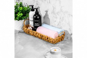 Плетеная корзина с ручками 42x14x10 см