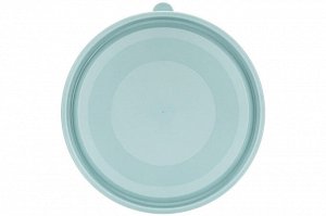 Салатница с крышкой 1,2 л, серо-голубая, 16,8x16,8x8,7 см (модель 394)