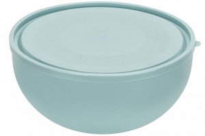 Салатница с крышкой 4 л, 25,5x25,5x12,3 см, серо-голубая (модель 282)