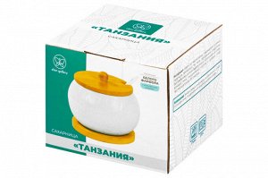 Сахарница 320 мл 10,5*10,5*9 см "Танзания" + ложка + дер. крышка на дер. подставке