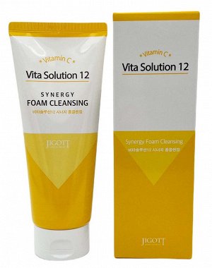 Пенка для лица Очищающая с витамином C Jigott Vita Solution 12 Synergy Foam Cleansing 180мл