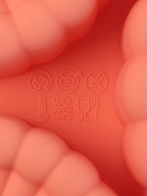 Форма для выпечки Доляна «Савоярди», силикон, 3 ячейки, 22x19x4 см, персиковая